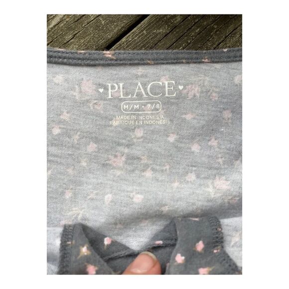 The Children's Place Cottagecore Dress Bell Sleeve Lace Floral Retro Sz 7/8 - Picture 7 of 8